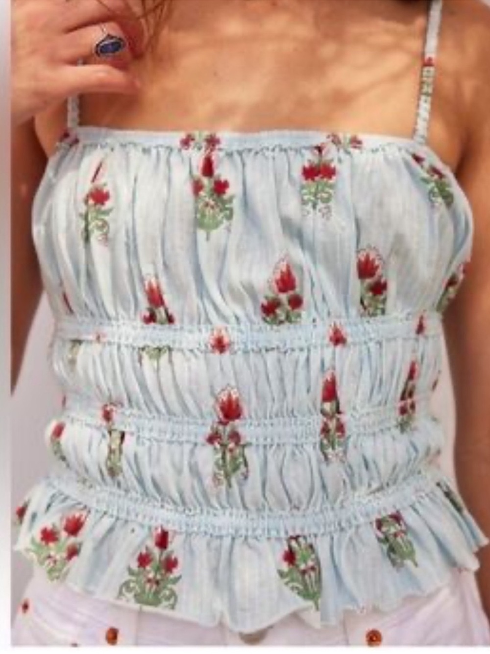 Free people Dolce Vita smocked tank top